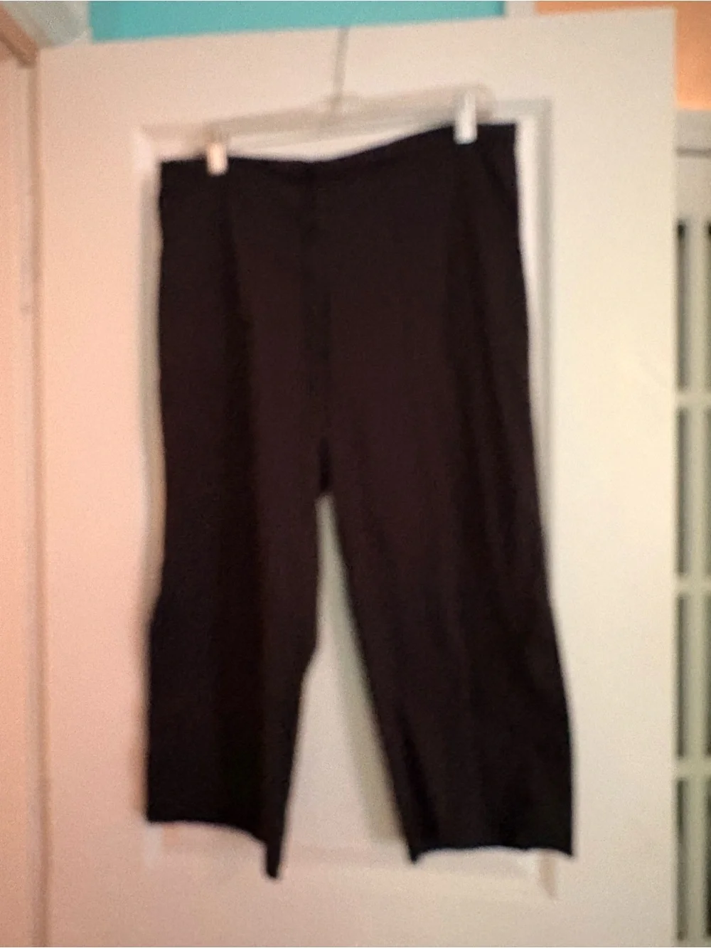 Be Present discontinued Black pants with Pink Embroidered Lotus